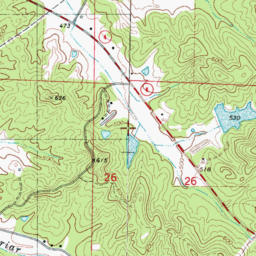 Topographic Map of D Carmichael Pond Dam, MS