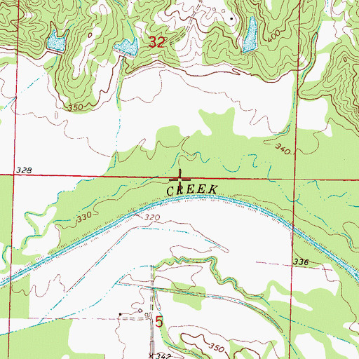 Topographic Map of Walter May Lake Dam, MS