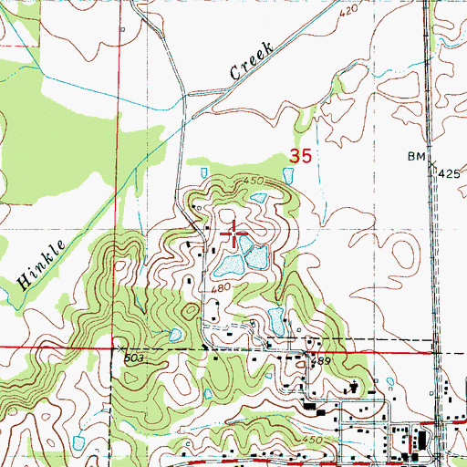 Topographic Map of Benjimen Lake Dam, MS