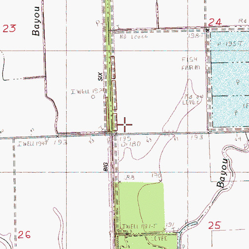 Topographic Map of Battle Ewing Catfish Ponds Dam, MS