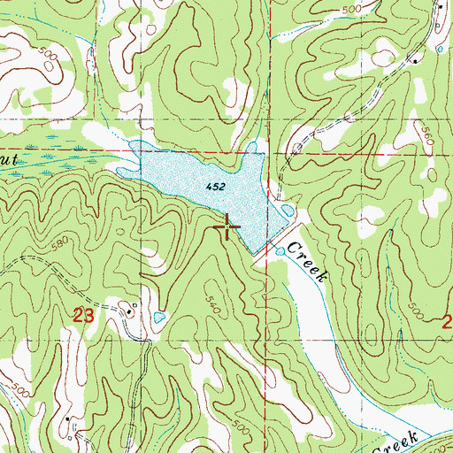 Topographic Map of West Hatchie Structure 38 Dam, MS