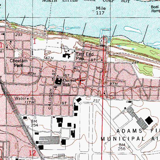 Topographic Map of Gospel Temple Baptist Church, AR