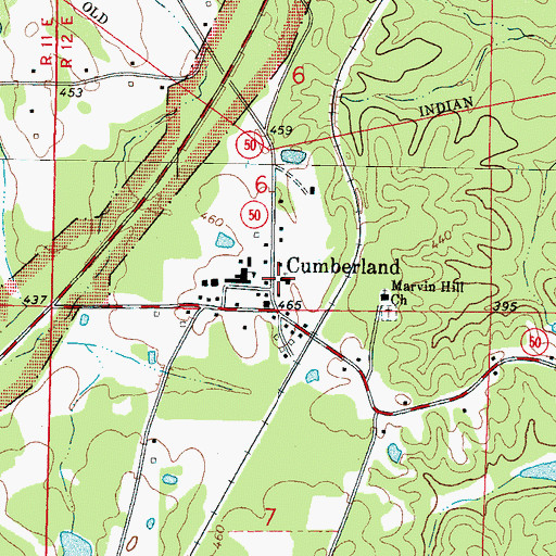 Topographic Map of Bethel Baptist Church, MS