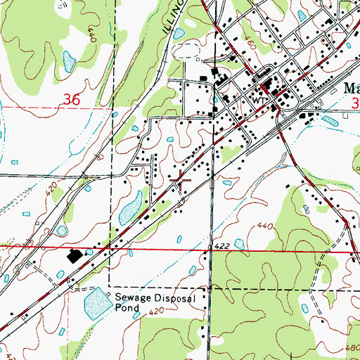 Topographic Map of Church of God of Prophecy, MS