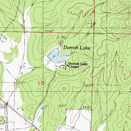 Topographic Map of Dorroh Lake Chapel, MS
