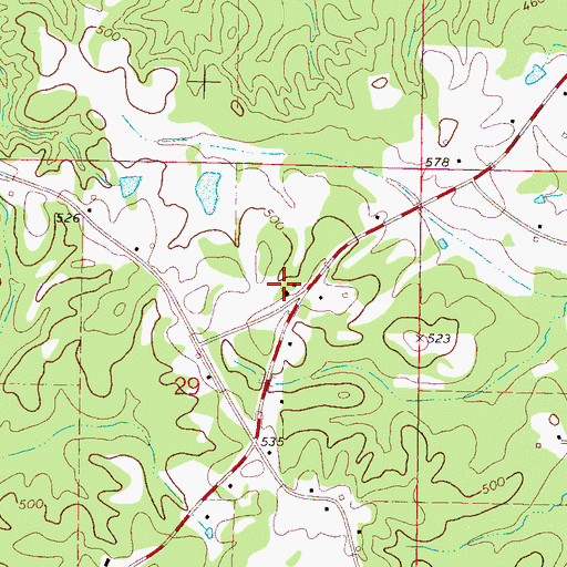 Topographic Map of First Free Will Baptist Church, MS