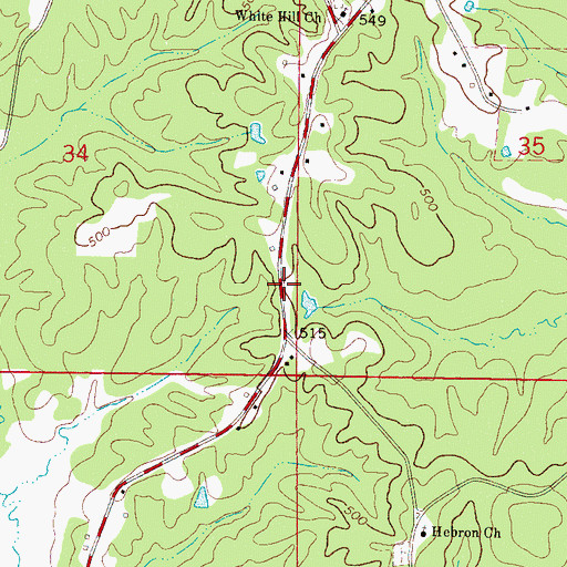 Topographic Map of Little Black (historical), MS
