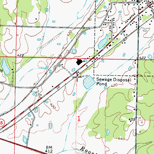 Topographic Map of Midway Church of Christ, MS