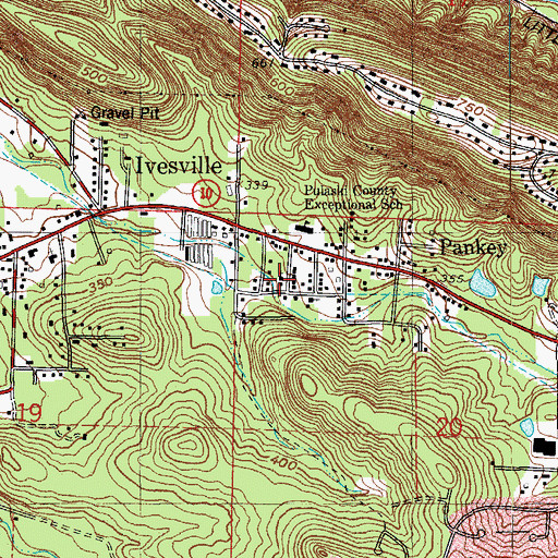 Topographic Map of Grace Temple Church of God, AR
