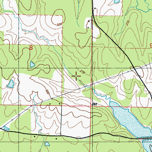 Topographic Map of Clarks Mill (historical), MS