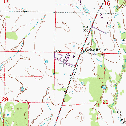 Topographic Map of Deerfield, MS