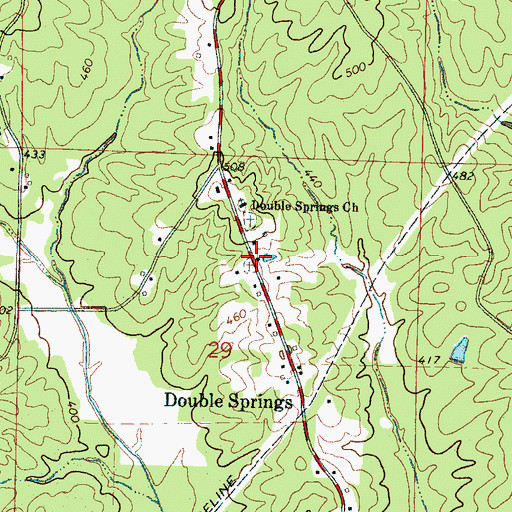 Topographic Map of Faith Pentecostal Church of God, MS