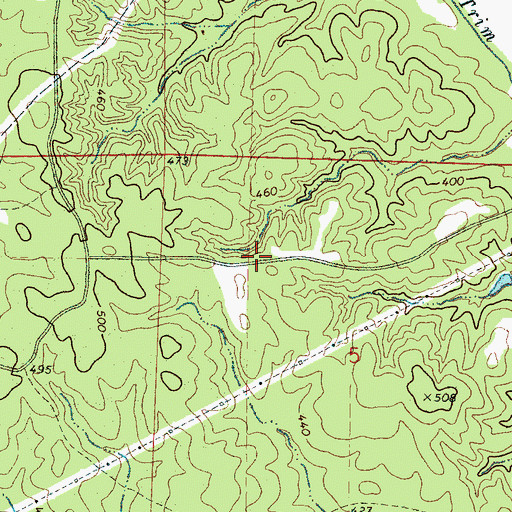Topographic Map of Lebanon, MS