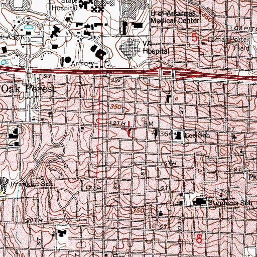 Topographic Map of Greater Christ Temple Pentecostal Church, AR