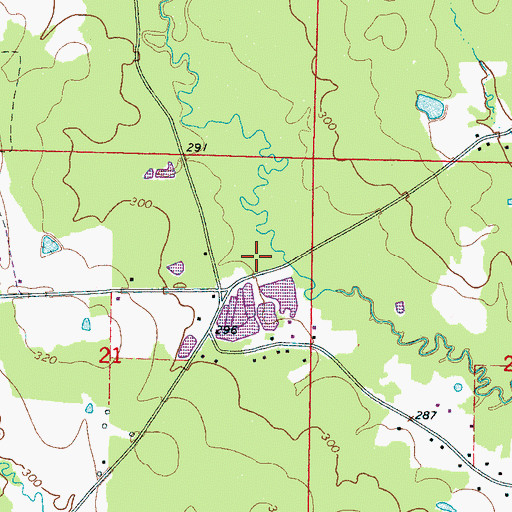 Topographic Map of Martins Mill (historical), MS