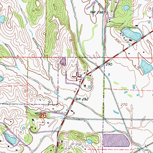Topographic Map of Northgate, MS