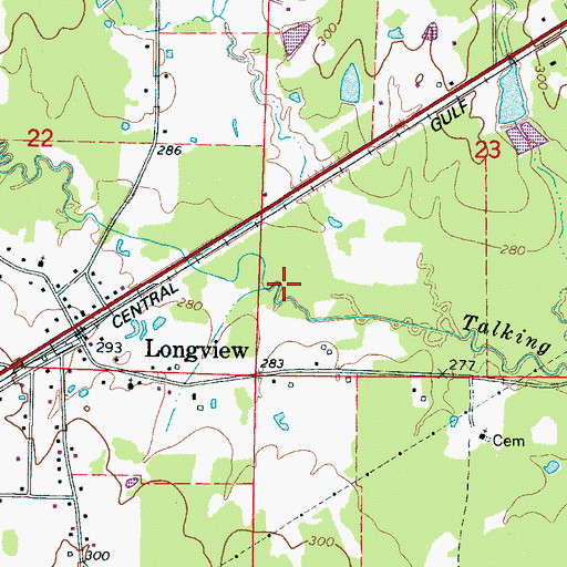 Topographic Map of Perkins Mill (historical), MS