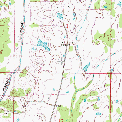 Topographic Map of Pierce Chapel (historical), MS