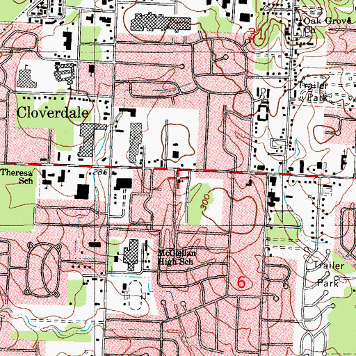 Topographic Map of Greater Grace Baptist Church, AR