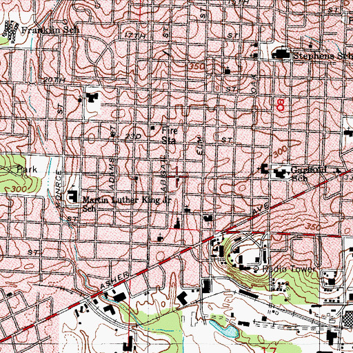 Topographic Map of Greater Jesus Holy Temple, AR