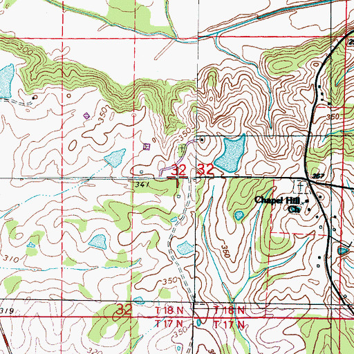 Topographic Map of Salem (historical), MS