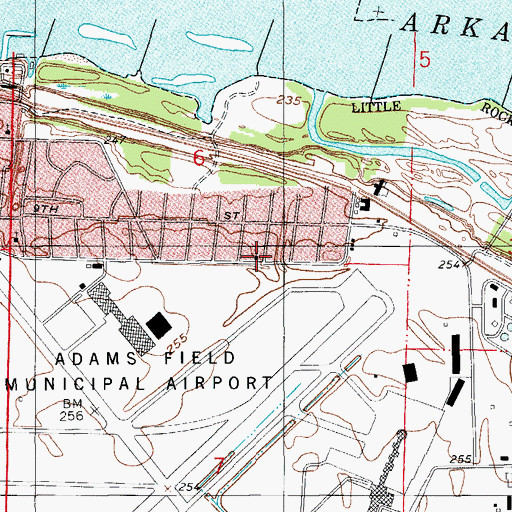 Topographic Map of Greater New Hebron Baptist Church, AR