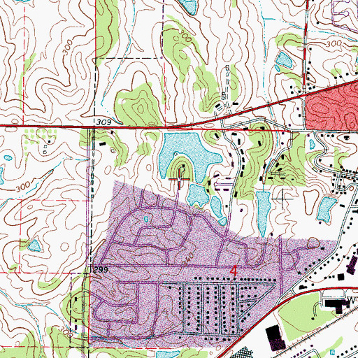 Topographic Map of West End, MS