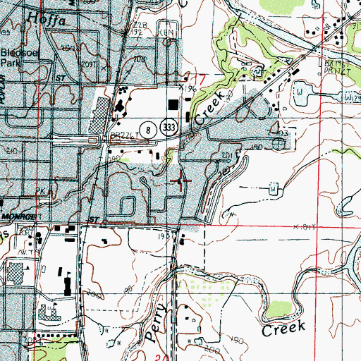 Topographic Map of Calvary Baptist Church, MS