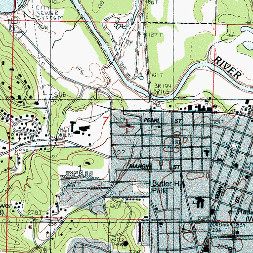 Topographic Map of Church of God in Christ, MS