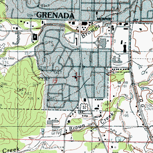Topographic Map of Enon Baptist Church, MS