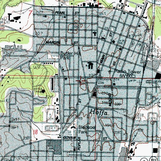 Topographic Map of First New Hope Missionary Baptist Church, MS