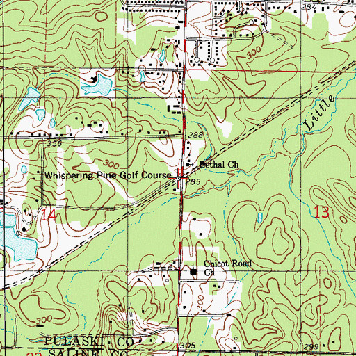Topographic Map of Guilford (historical), AR