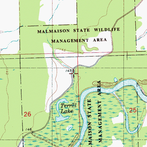 Topographic Map of Jacklot Lake, MS