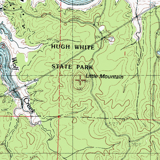 Topographic Map of Little Mountain, MS