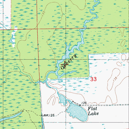 Topographic Map of Lost Chance Lake, MS