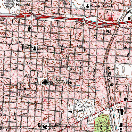 Topographic Map of Gulley Park, AR