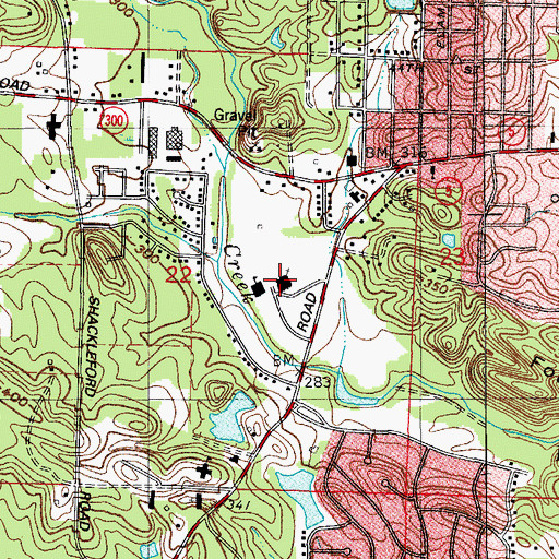 Topographic Map of Heritage Baptist Temple, AR