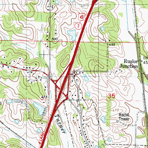 Topographic Map of Gospel Tabernacle, MS