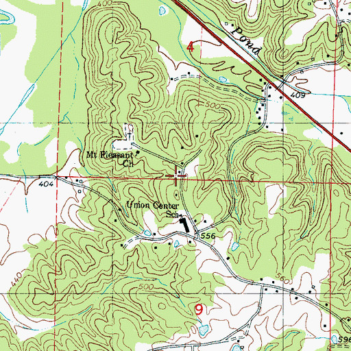 Topographic Map of Harmony Church (historical), MS