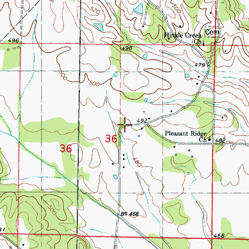 Topographic Map of Hinkle (historical), MS