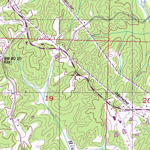 Topographic Map of Hopewell School (historical), MS