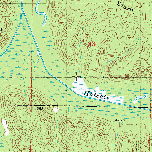 Topographic Map of Jones Mill (historical), MS