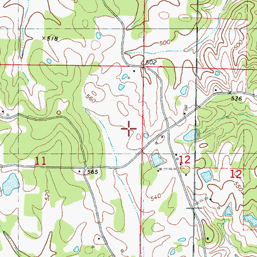 Topographic Map of Melvin School (historical), MS