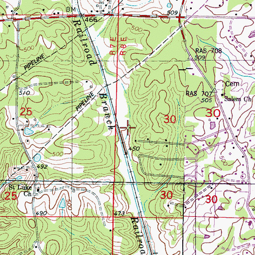 Topographic Map of Mingo City (historical), MS