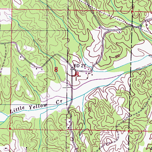Topographic Map of Taylor Chapel (historical), MS
