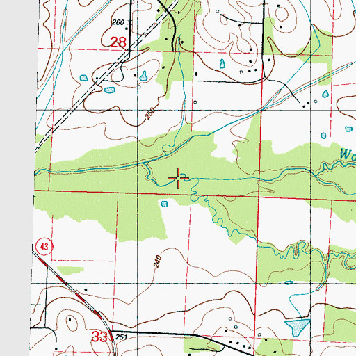 Topographic Map of Camp Creek, MS