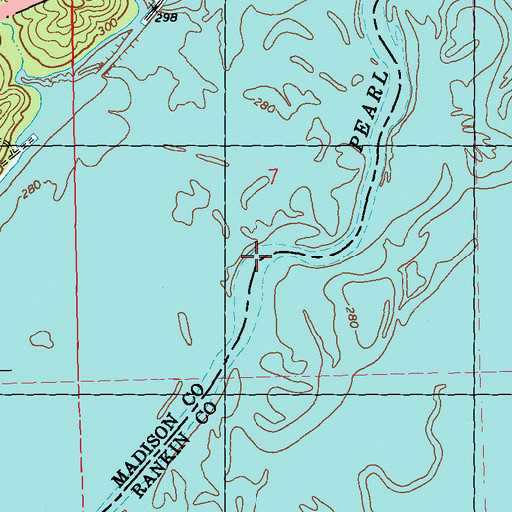 Topographic Map of Cockrells Ferry (historical), MS