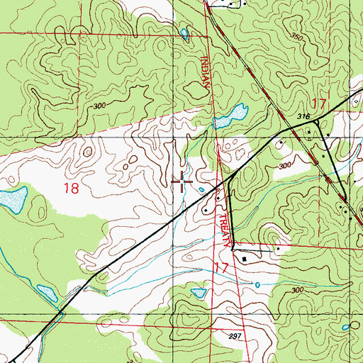 Topographic Map of Doaks Stand (historical), MS