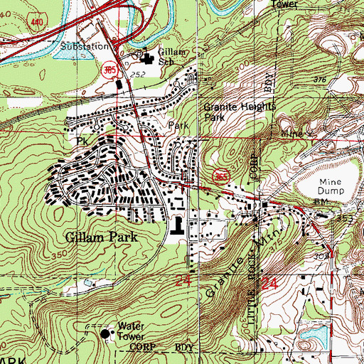Topographic Map of Holy Ghost Tabernacle, AR