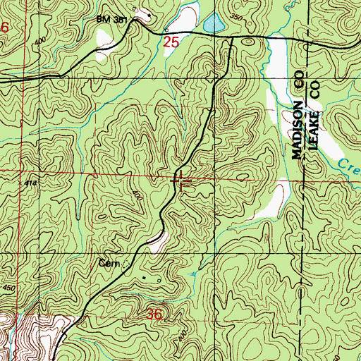 Topographic Map of Kirkwood (historical), MS